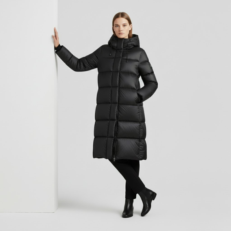 Noëlle | Dames Premium Warme Donzen Jas Zwart Larenza.nl