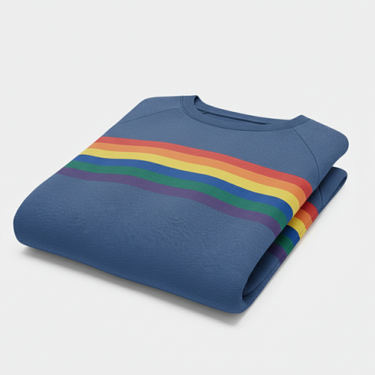 Noor | Dames Sweatshirt Regenboog Strepen Larenza.nl