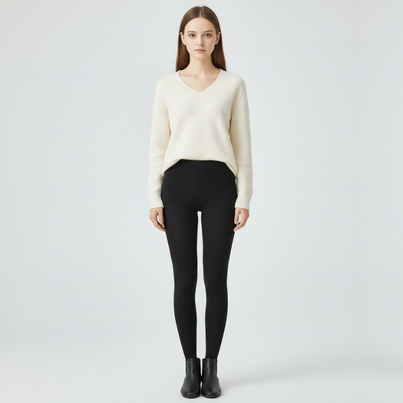Nora | Dames Premium Winter Leggings Zwart Larenza.nl