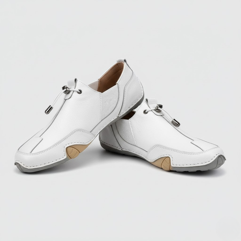 Pepijn | Heren Comfort Orthopedische Schoenen Wit Larenza.nl