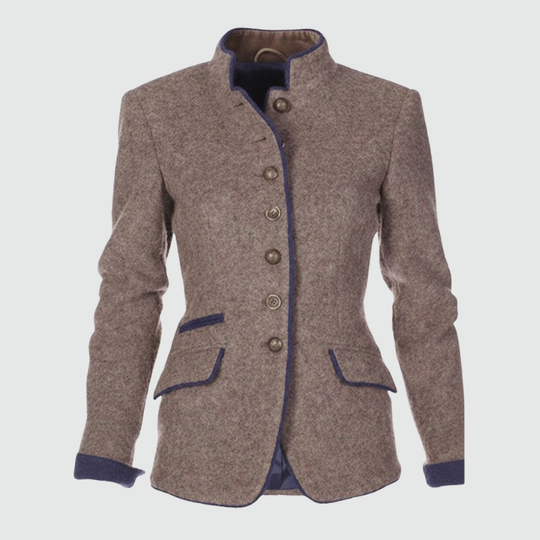 Petra | Dames Lange Mouw Effen Jas Larenza.nl