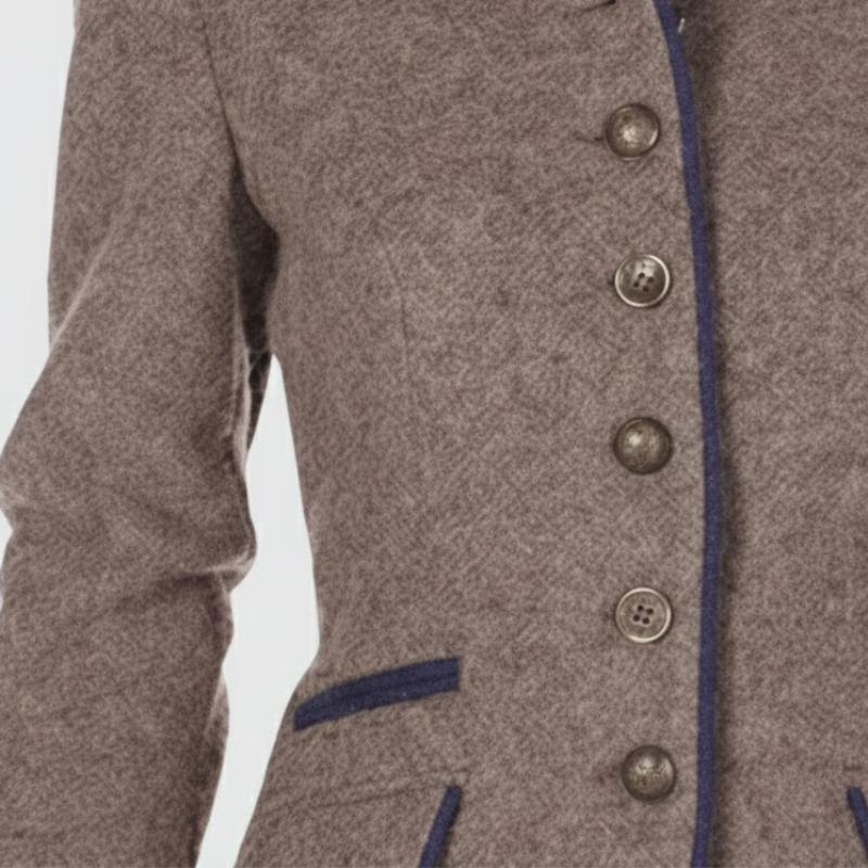 Petra | Dames Lange Mouw Effen Jas Larenza.nl