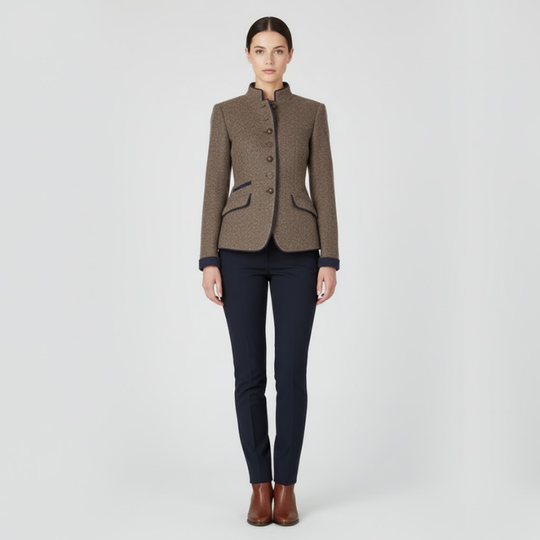 Petra | Dames Lange Mouw Effen Jas 2XL Larenza.nl