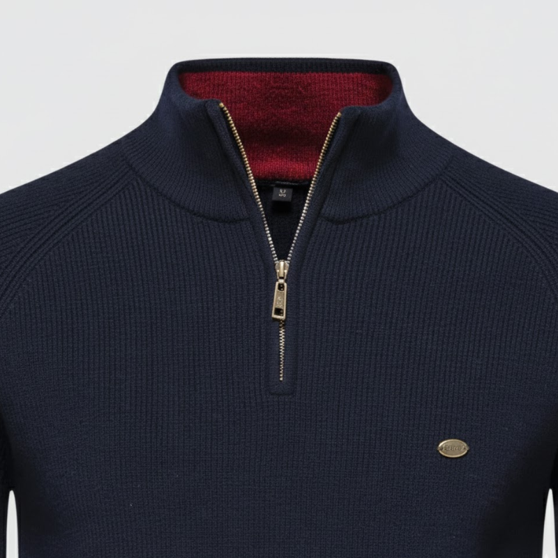 Quinten | Herensweater met halve rits Larenza.nl