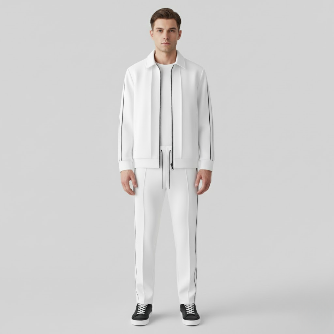 Riven | Heren Monaco Trainingsset Wit Larenza.nl