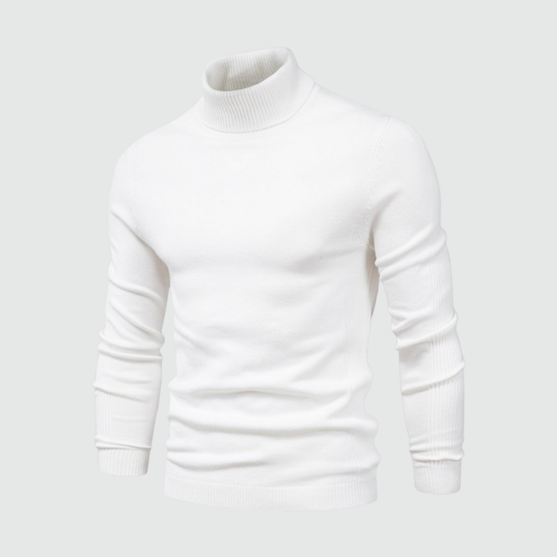 Roel | Heren Wasbare Coltrui Jas Wit Larenza.nl