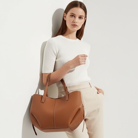 Romy | Dames Vintage Tote Bag Bruin Larenza.nl