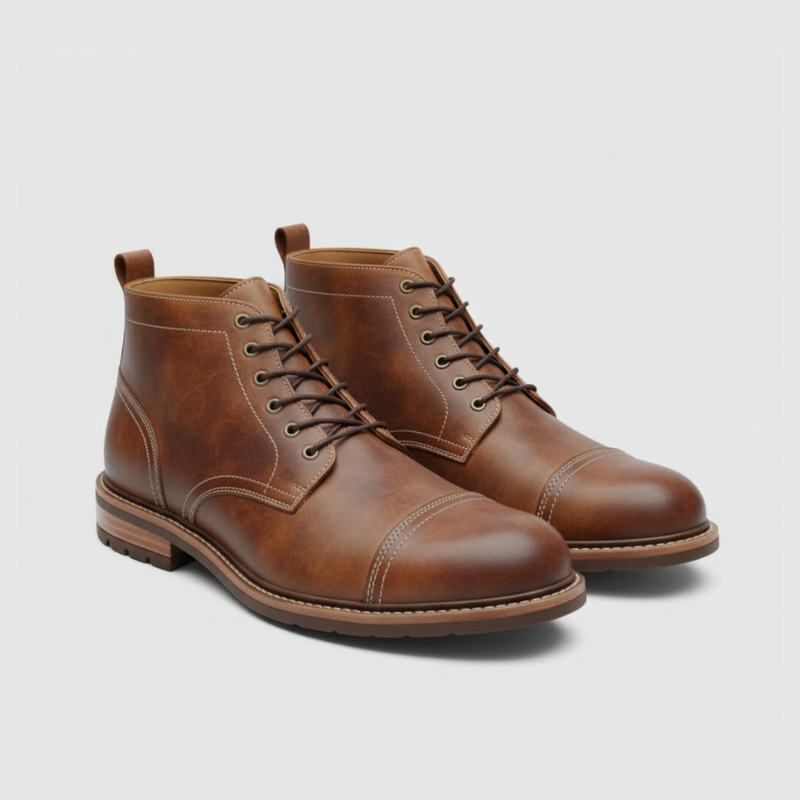 Sander | Heren Retro Comfort Schoenen Bruin Larenza.nl