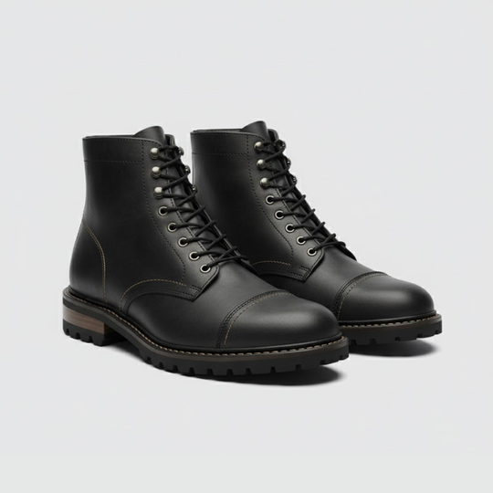 Sander | Heren Retro Comfort Schoenen Zwart Larenza.nl