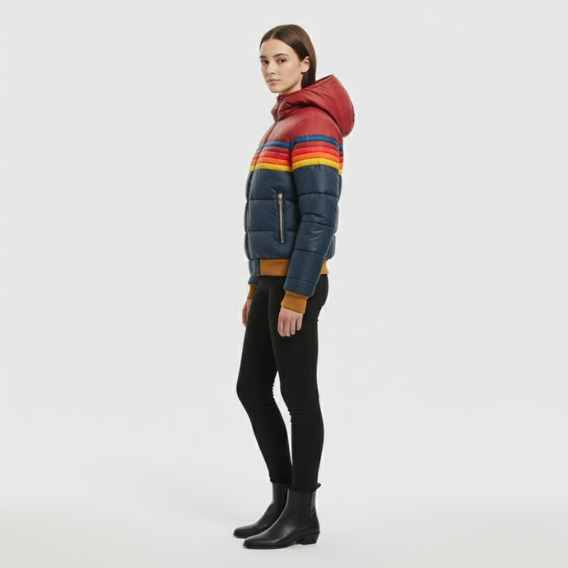 Sophie | Dames Puffer Winterjas Hoge Kraag Larenza.nl