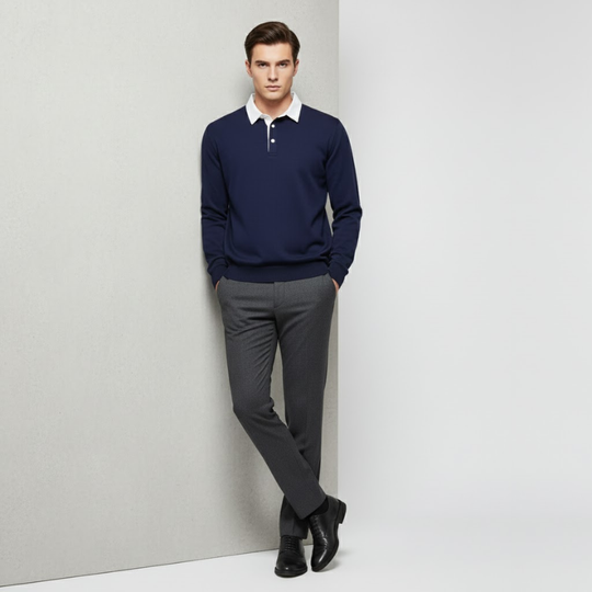 Stefan | Heren Lange Mouw Polo Larenza.nl