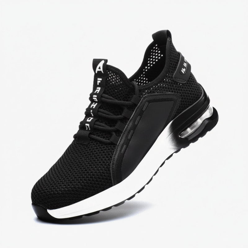 Sven | Heren Orthopedisch Veiligheidsschoenen Zwart & Wit Larenza.nl