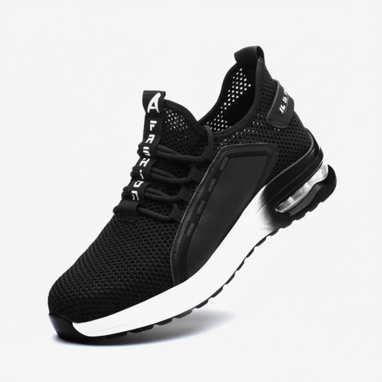 Sven | Heren Orthopedisch Veiligheidsschoenen Zwart & Wit Larenza.nl