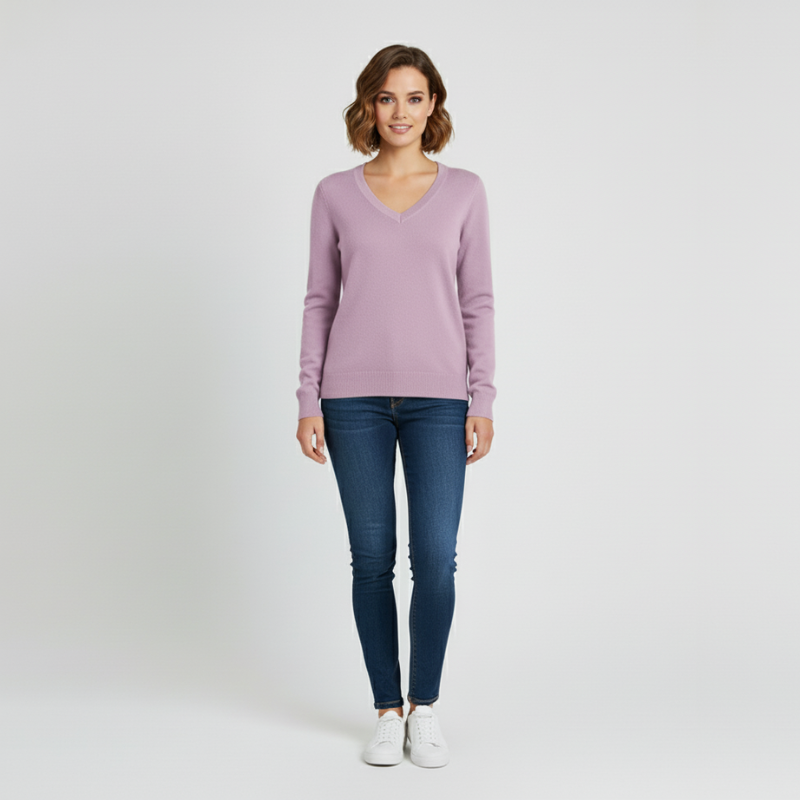 Tess | Dames Gebreide Trui Pullover Paars Larenza.nl