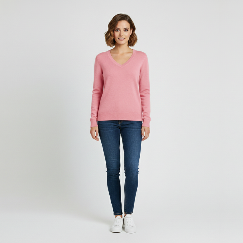 Tess | Dames Gebreide Trui Pullover Roze Larenza.nl