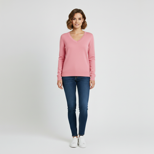 Tess | Dames Gebreide Trui Pullover Roze Larenza.nl