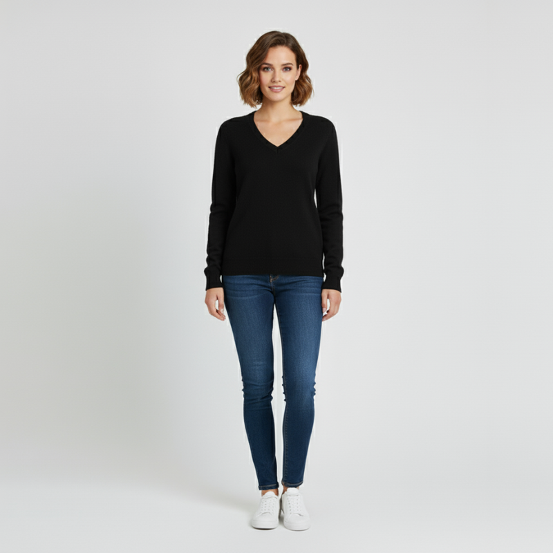 Tess | Dames Gebreide Trui Pullover Zwart Larenza.nl