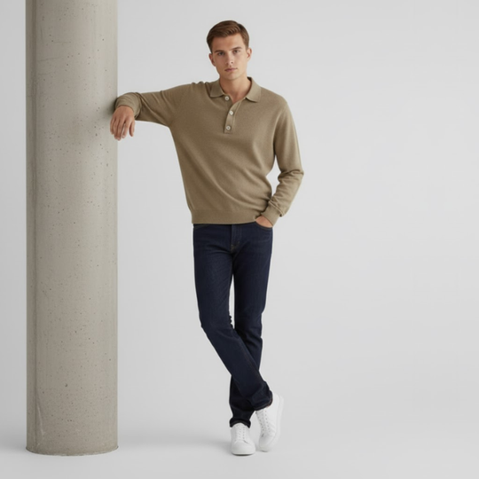 Thijs | Heren Polotrui met Knoopsluiting Larenza.nl