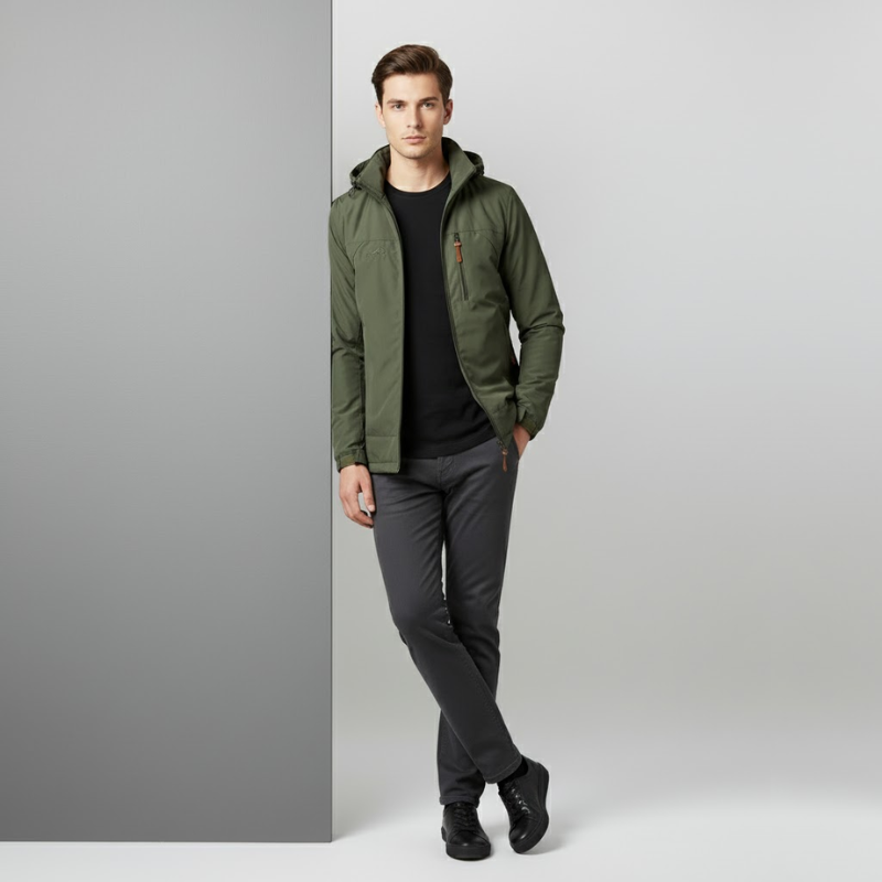 Timo | Heren Waterdichte & Winddichte Outdoorjas Larenza.nl