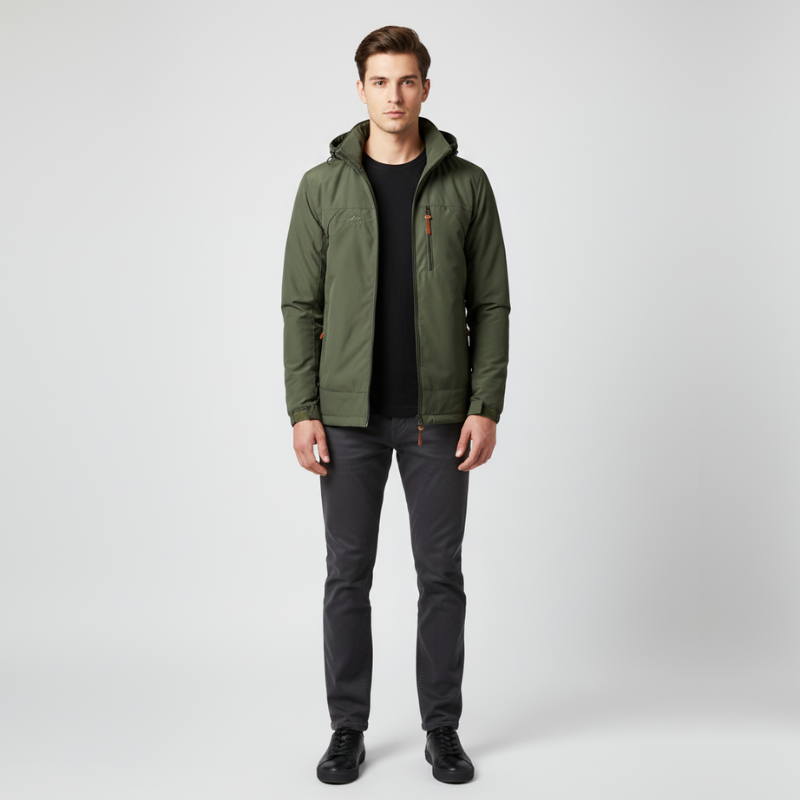 Timo | Heren Waterdichte & Winddichte Outdoorjas Larenza.nl