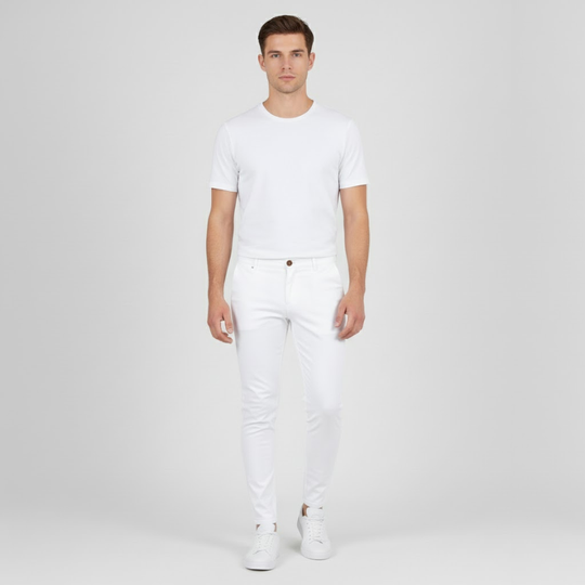 Tom | Heren Chino Skinny Fit Wit Larenza.nl