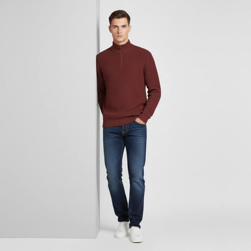 Vincent | Heren Zip-Up Trui Larenza.nl