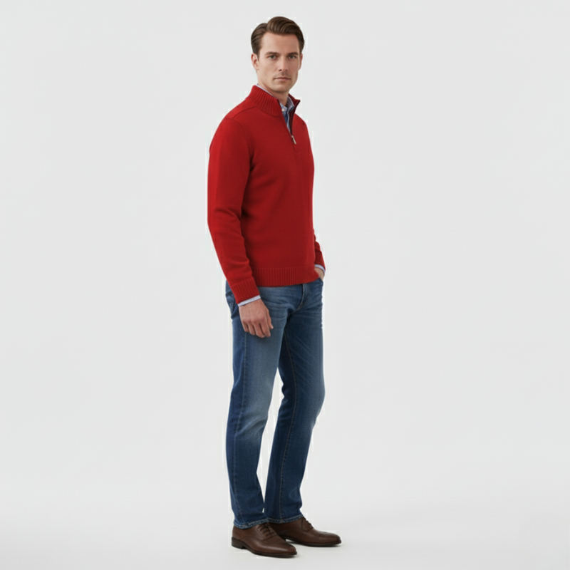 Wout | Heren Half Zip Trui Larenza.nl