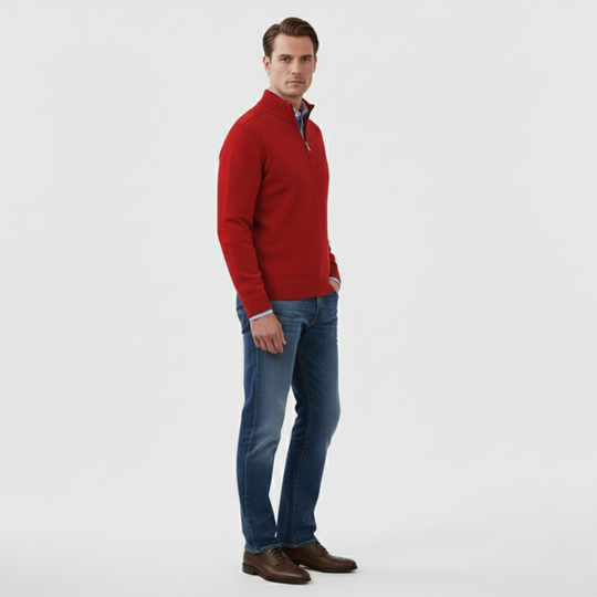 Wout | Heren Half Zip Trui Larenza.nl