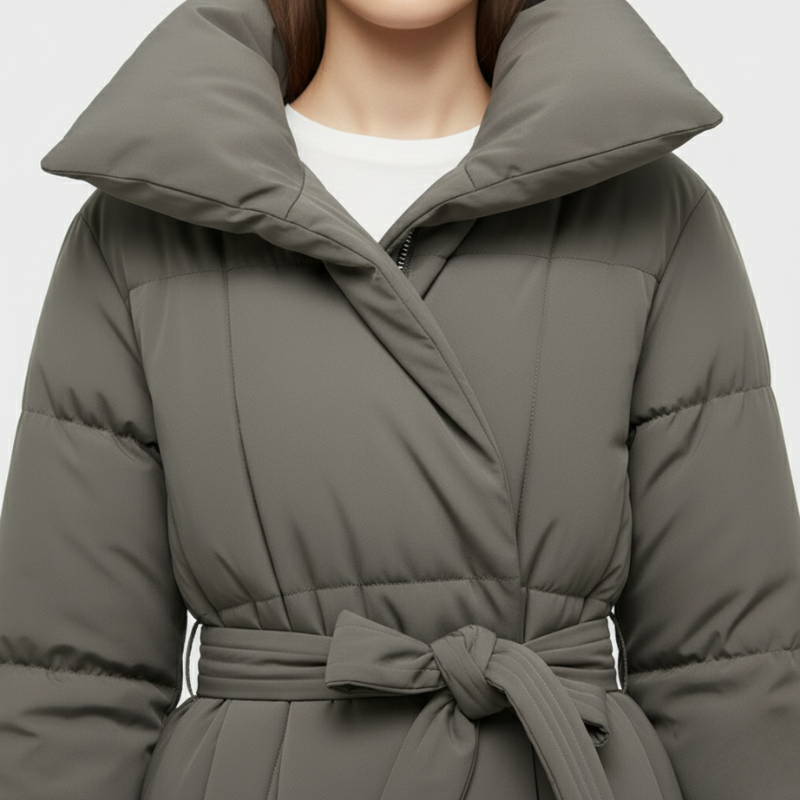 Yara | Wintermantel Dames Lang Met Riem Larenza.nl