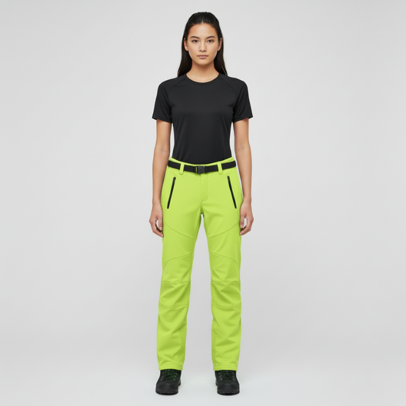 Zera | Dames Duurzame Waterdichte Wandelbroek Neon Geel Larenza.nl