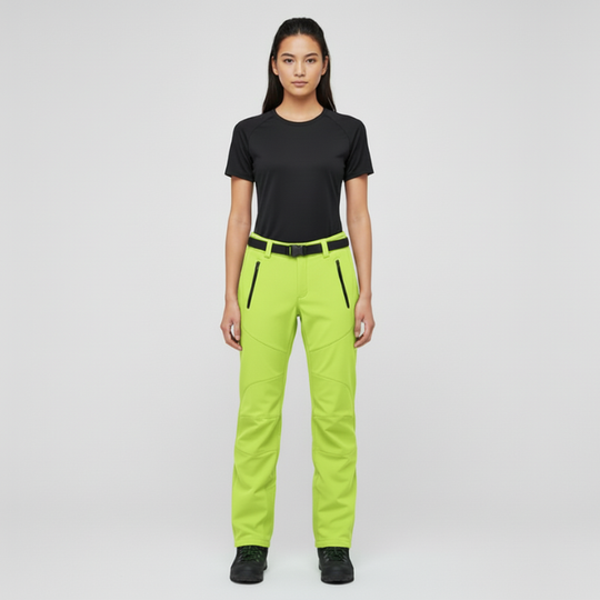 Zera | Dames Duurzame Waterdichte Wandelbroek Neon Geel Larenza.nl