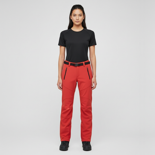 Zera | Dames Duurzame Waterdichte Wandelbroek Rood Larenza.nl