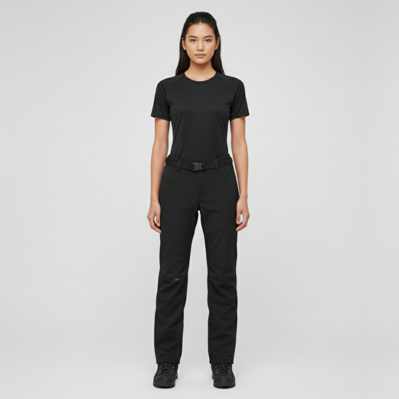 Zera | Dames Duurzame Waterdichte Wandelbroek Zwart Larenza.nl