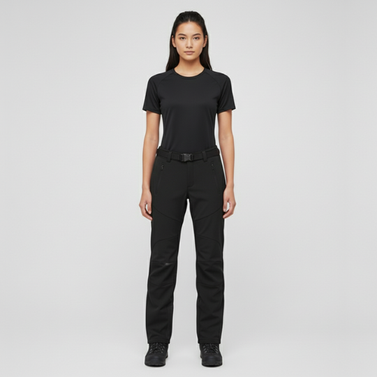 Zera | Dames Duurzame Waterdichte Wandelbroek Zwart Larenza.nl